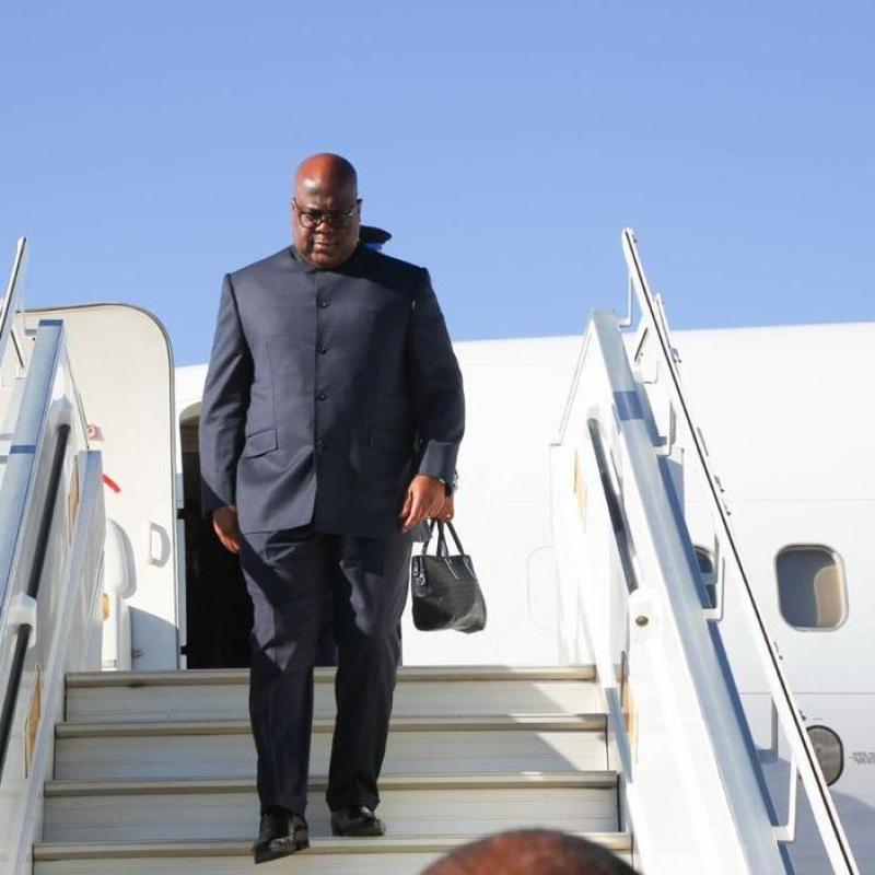 Le chef de l'État Félix Tshisekedi descend de l'avion [ Photo d'illustration]