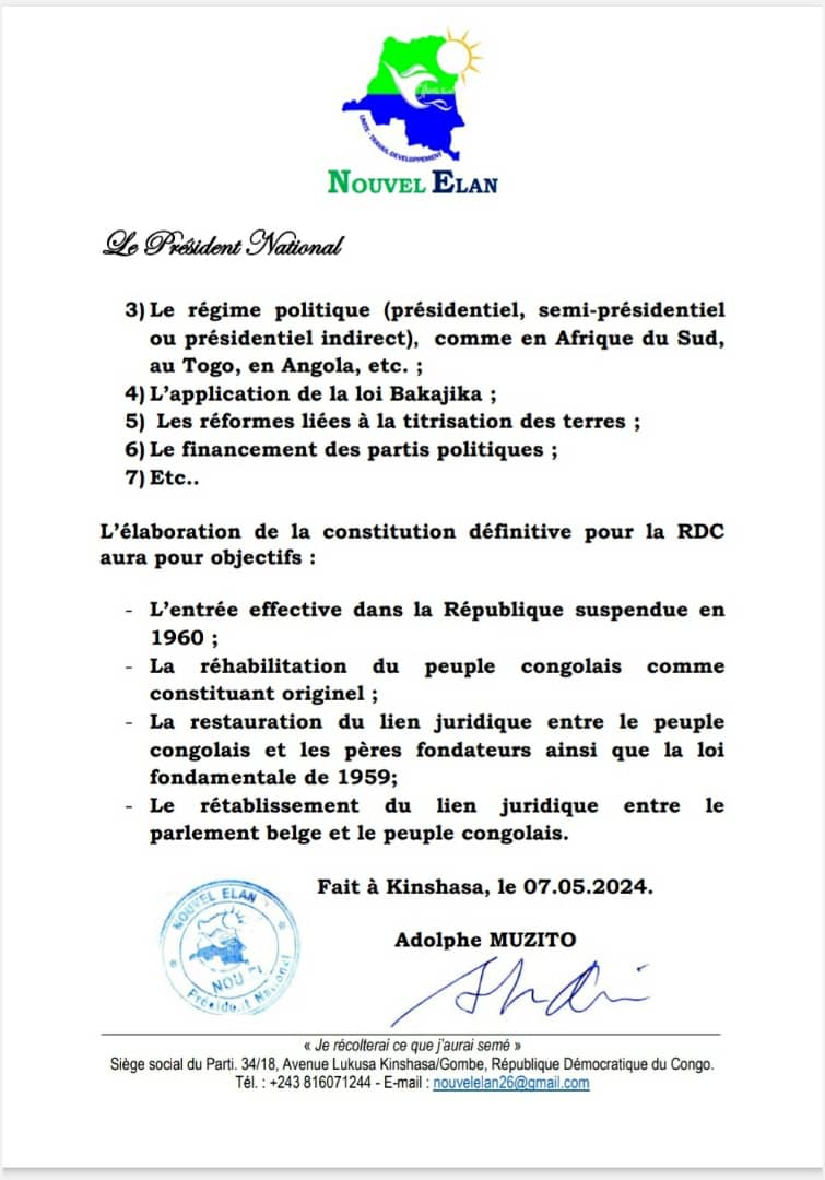 Réformes Adolphe Muzito 