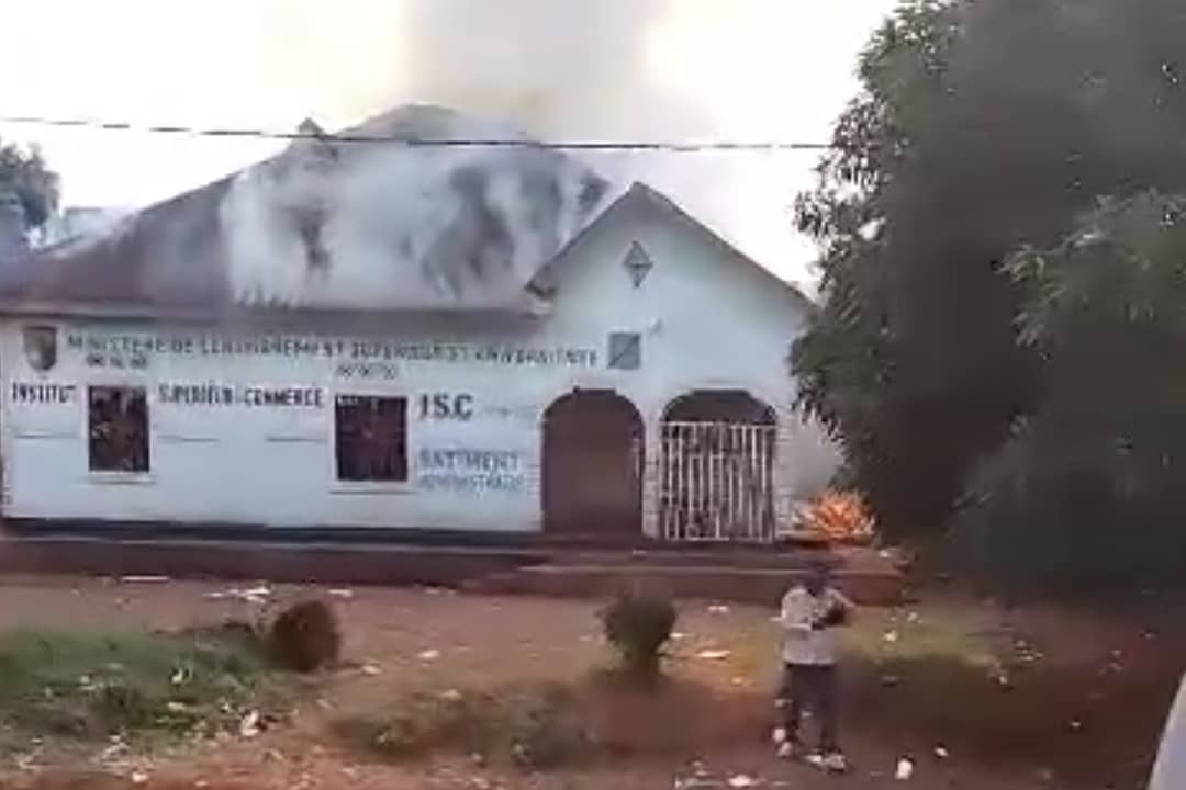Le bureau administratif de l'ISC-Tshikapa après l'incendie