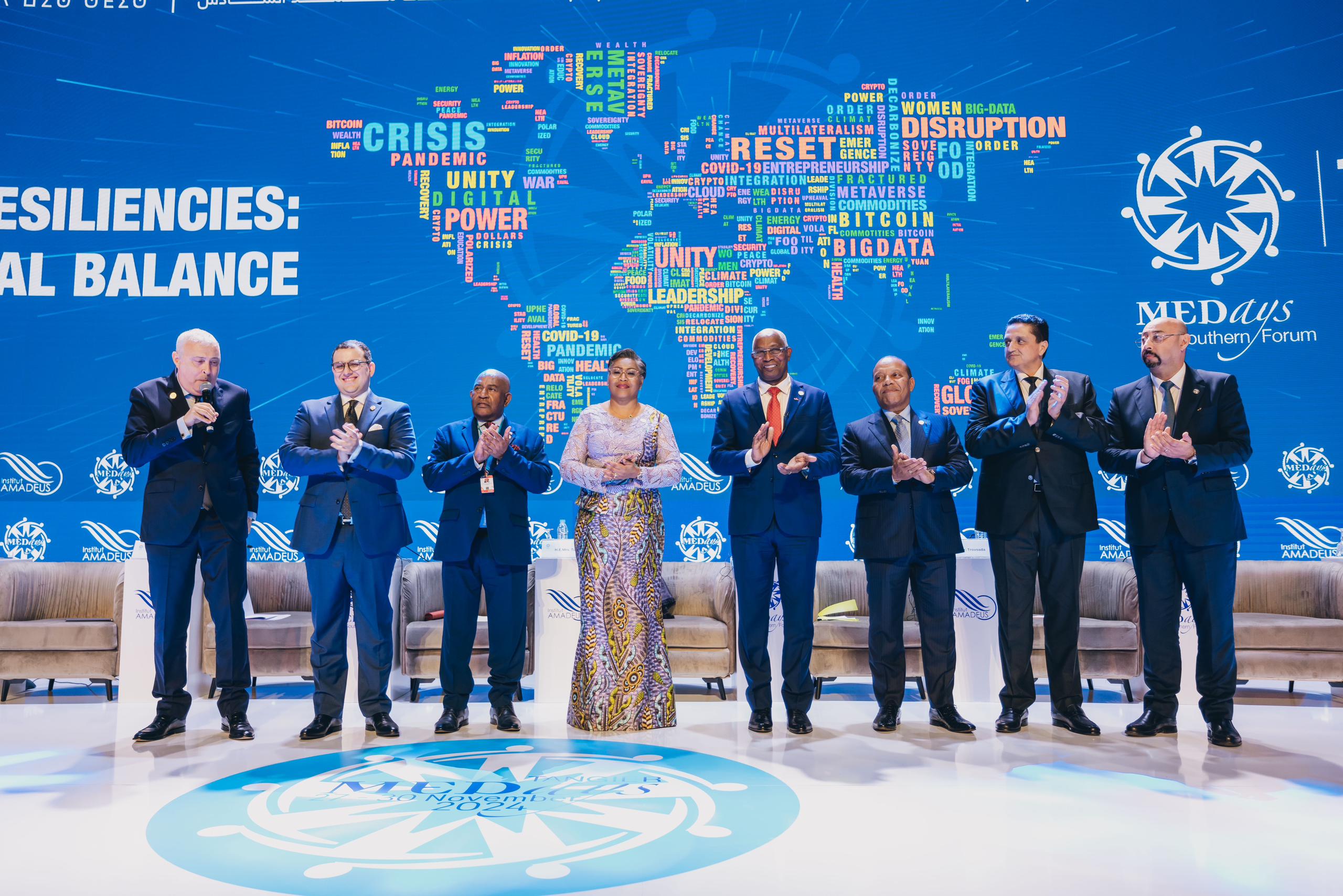 La Première Ministre de la RDC, Judith Suminwa Tuluka, prononce son discours lors l'ouverture de la 16 ème édition du Forum International MEDays ouverte à Tanger au Maroc