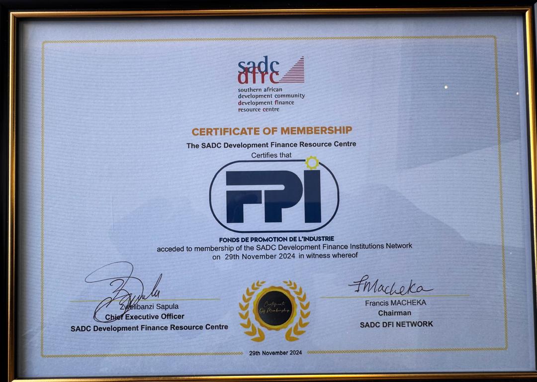 Certificate of member FPI