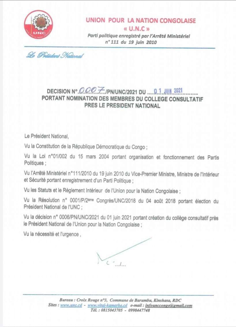 Redynamisation UNC