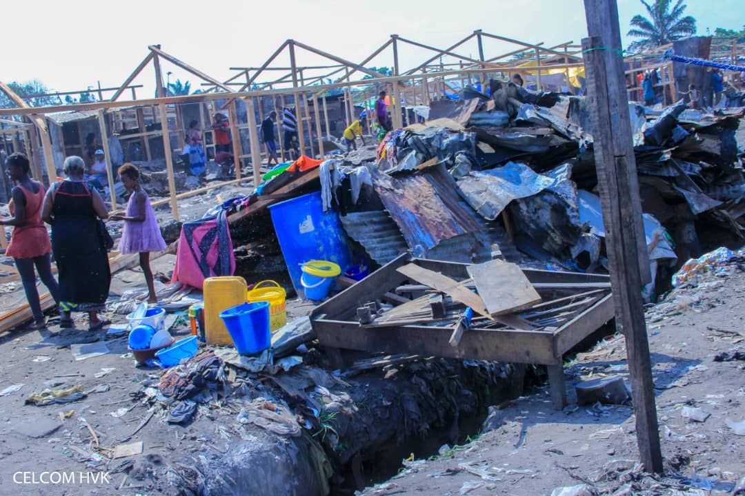 Résidus après incendie Pakadjuma