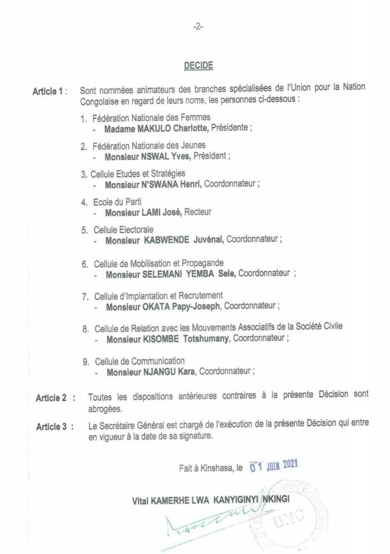 UNC jeunes nommés 3