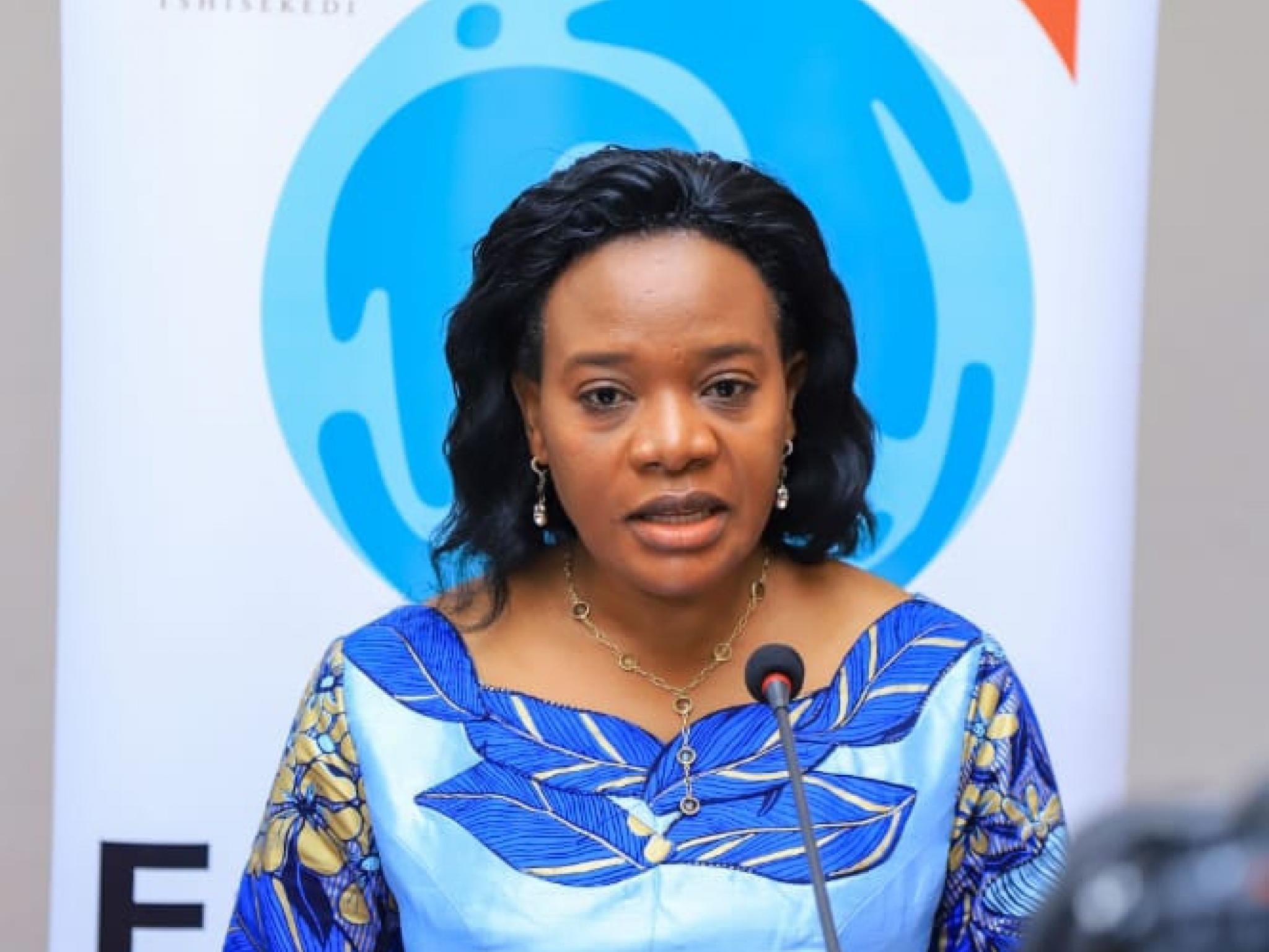 La ministre du genre, famille et enfants, Claudine Ndusi