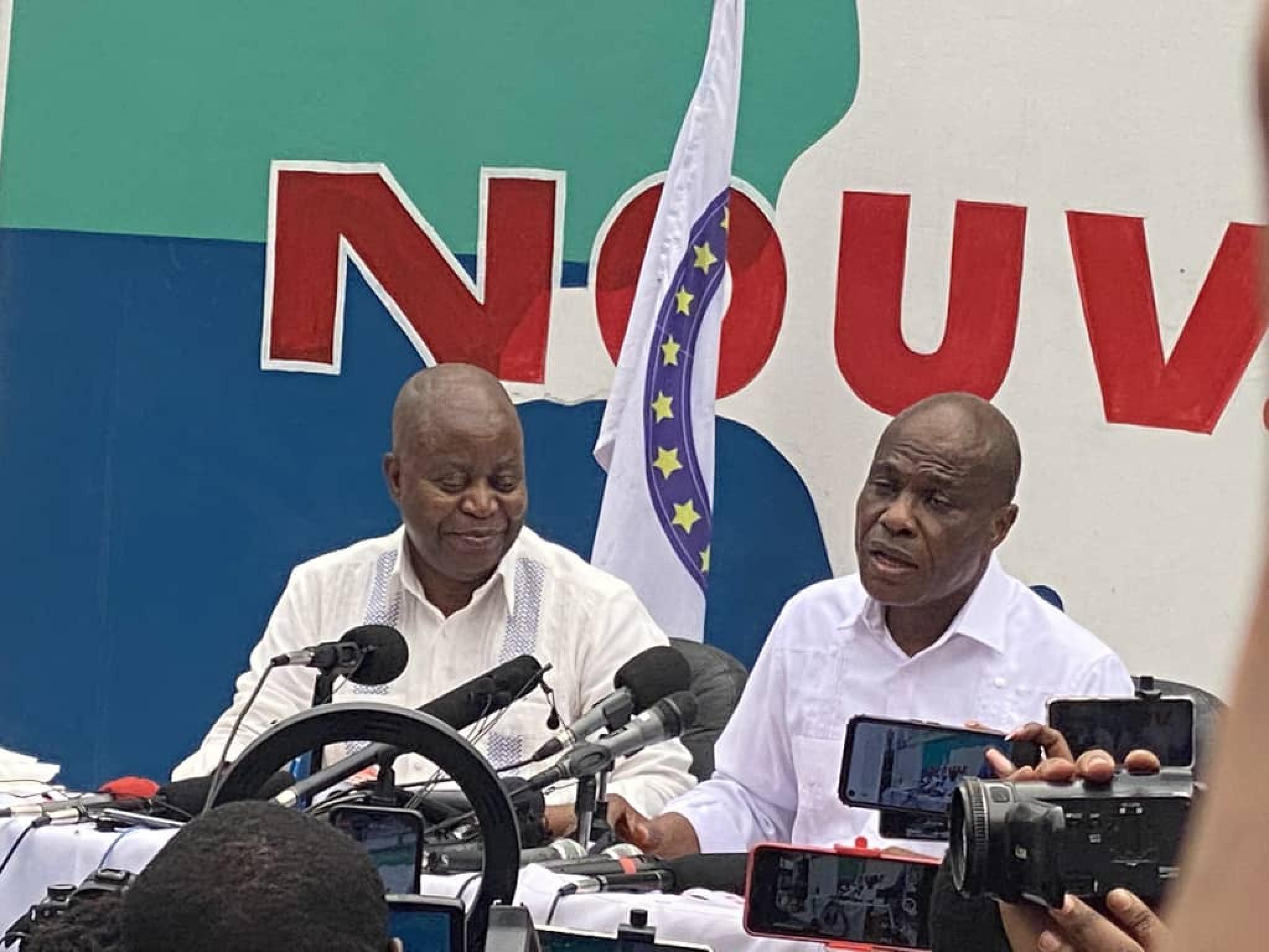 Martin Fayulu et Adolphe Muzito en point de presse, vendredi 16 septembre