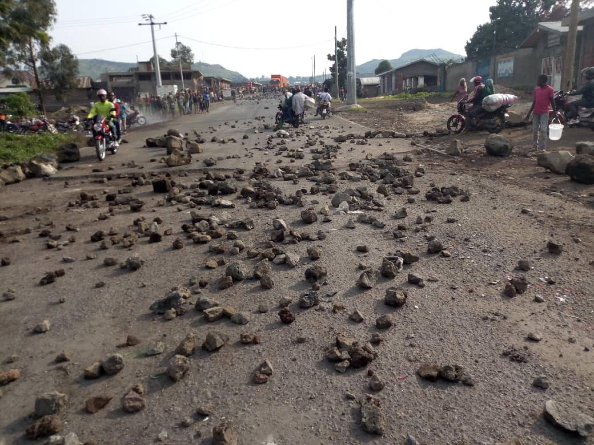 Les résidus de ladite émeute dans la ville de Goma [Photo d'illustration]
