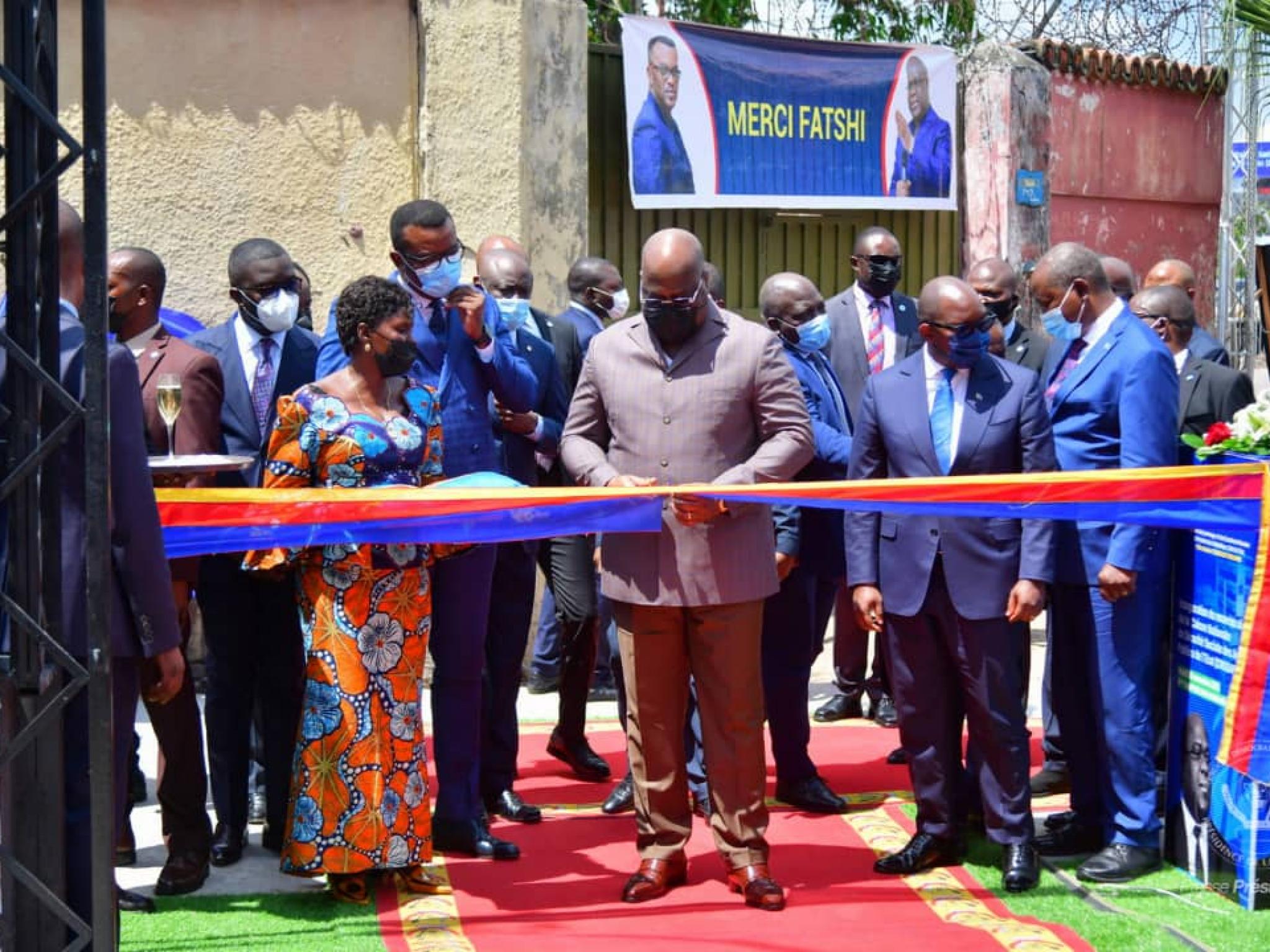 Félix Tshisekedi inaugure le nouveau siège de la CNSSAP à Kinshasa, mardi le 30 novembre