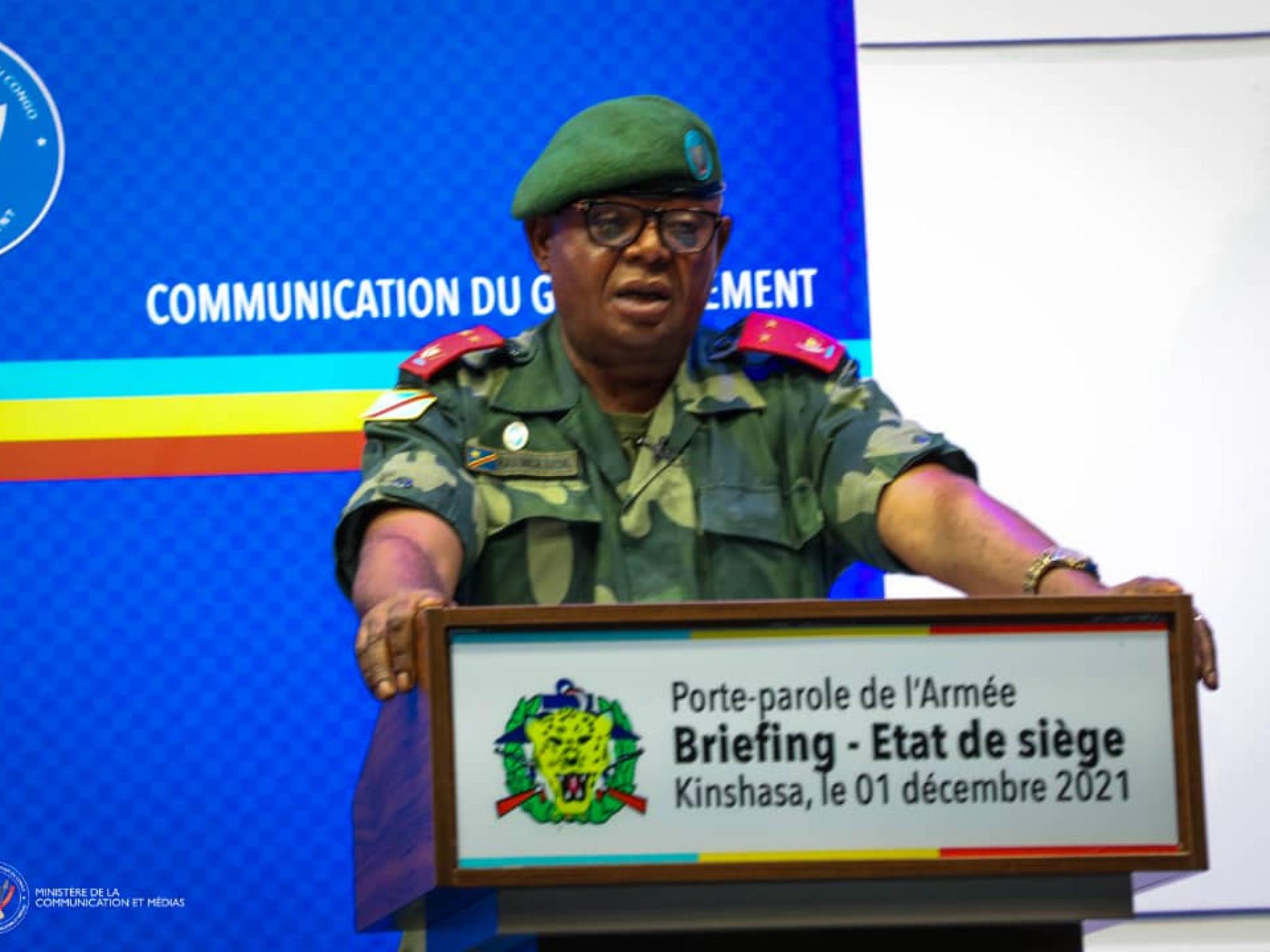 Le porte-parole des FARDC, le général Kasonga