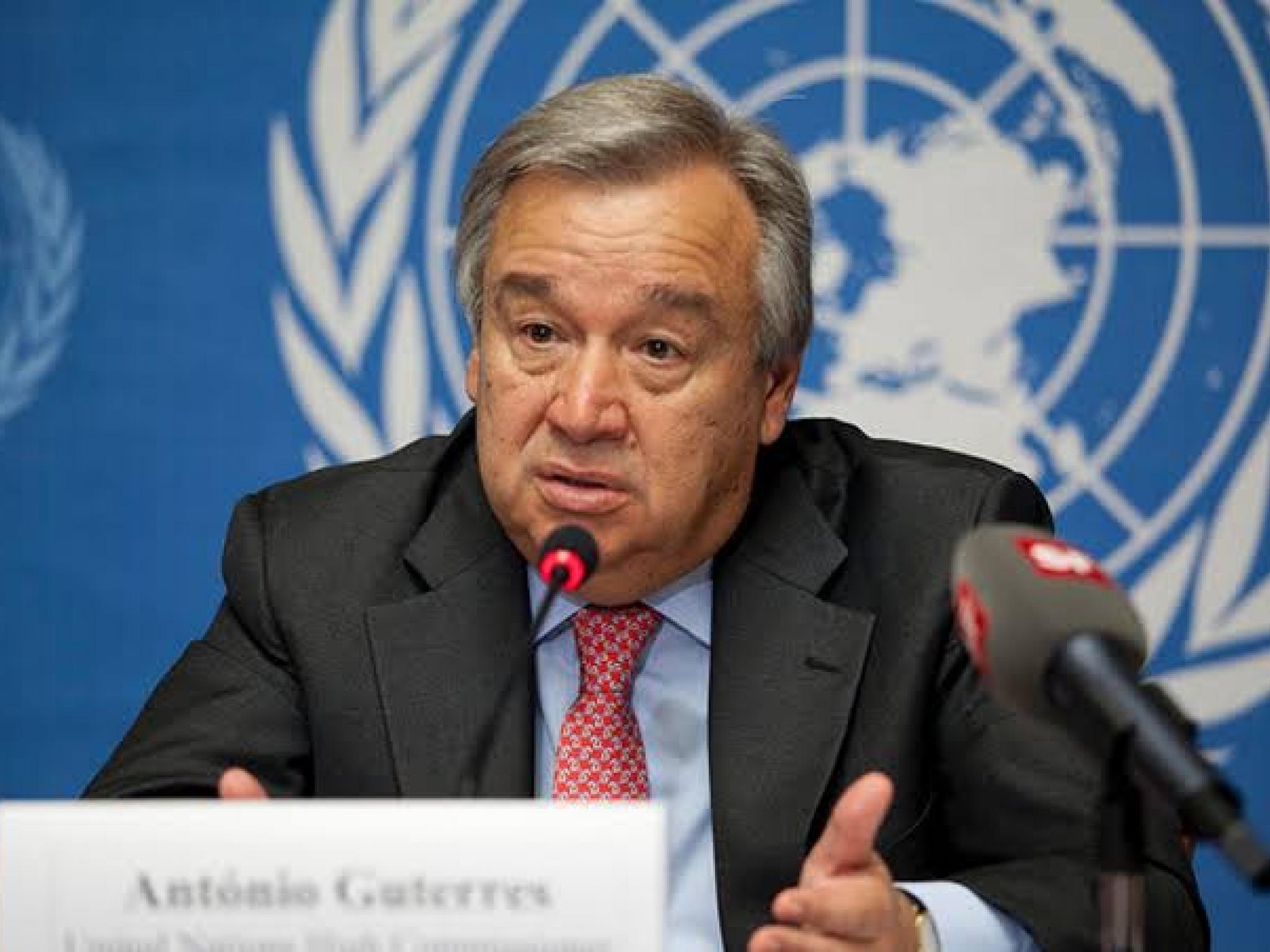Le secrétaire général de l'ONU Antonio Guteress