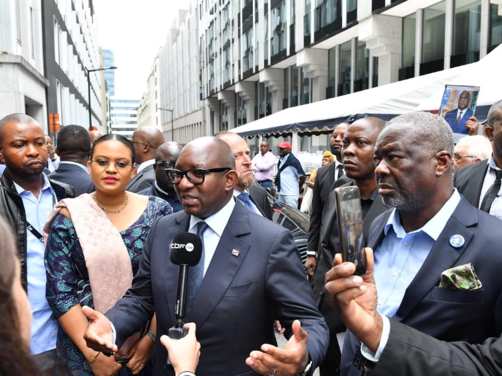 Le premier ministre Sama Lukonde et la délégation congolaise à Bruxelles