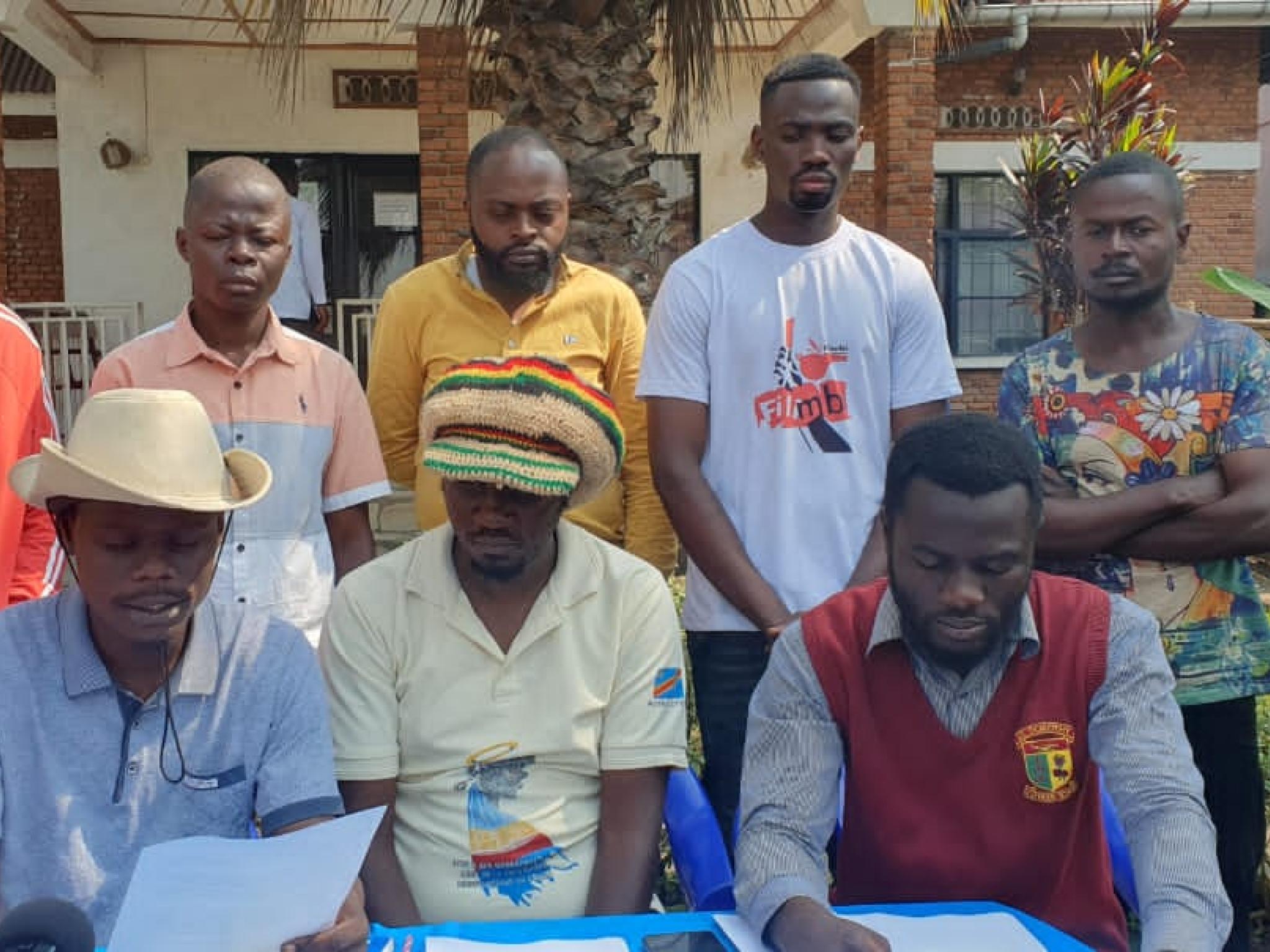 Le collectif des mouvements citoyens lors d'un point de presse à Goma [photo d'illustration]