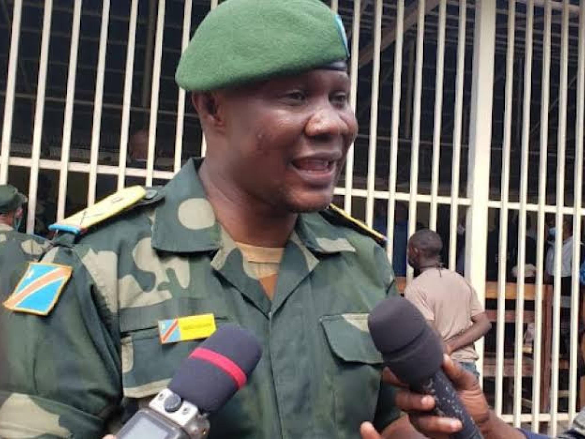 Le lieutenant colonel, Njike Guillaume porte-parole du gouverneur militaire du Nord-Kivu
