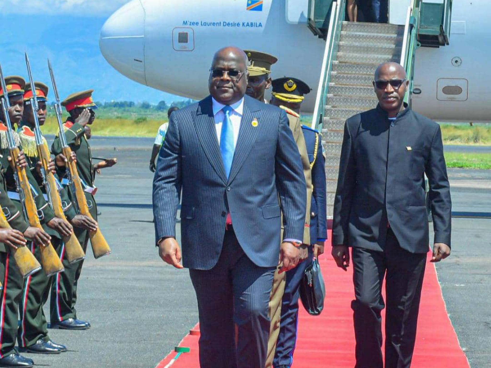 Félix Tshisekedi foule le sol de Burundi
