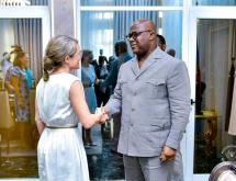 Le Président de la République Félix-Antoine Tshisekedi et la ministre belge Anneleen Van, mardi 14 avril 2026