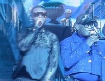 Fally Ipupa et Jossart Nyoka lors de leur prestation au Stage de France