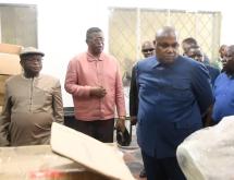 Le DGA du Fonds de Promotion de l'industrie,  Blaise Mastaky Birindwa en visite de terrain au SENAPI