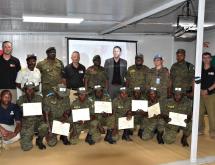 Huit militaires FARDC certifiés après l’ouverture d’un centre de déminage à Beni