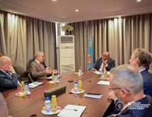 Le VPM Jean-Pierre Bemba Gombo et la délégation des ambassadeurs de l'Union européenne