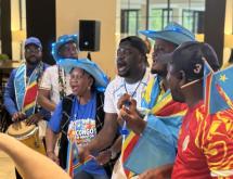 Quelques supporters congolais à l'arrivée des Léopards de la RDC à Houston, aux États-Unis, vendredi 12 juin 2026