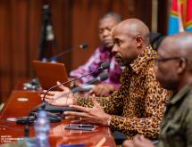 Le ministre de la Communication et Médias, Patrick Muyaya Katembwe