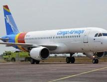 Un avion de la compagnie Congo Airways immobilisé à l'aéroport de N’Djili [photo d'illustration]
