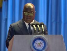 Le chef de l'État Félix Tshisekedi lors de son allocution à la célébration du 10e anniversaire du CHESD, jeudi 20 août 2026
