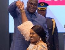 La gouverneure du Lualala, Fifi Masuka, et le chef de l'État Félix-Antoine Tshisekedi Tshilombo. [Photo d'illustration]
