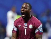 Lionel Mpasi, lors d'un match avec les Léopards de la RDC au Mondial 2026
