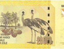 Un billet de 20 000 francs congolais