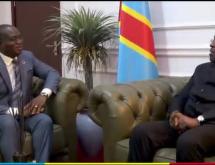 Le VPM en charge de l’Intérieur, Jacquemain Shabani Lukoo, et le nouveau représentant du HCR en RDC, Maurice Azonnankpo