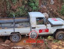 Une jeep de la Police finit dans la rivière Mowavaghendi, dans la ville de Butembo