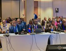 La délégation du gouvernement congolais à Lusaka composée du ministre du commerce extérieur Julien Paluku Kahongya et du ministre du Plan Guylain Nyembo