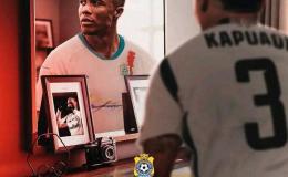Steve NKANU KAPUADI en tenue des léopards de la RDC