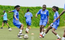 Les joueuses des Léopards dames U21 lors d'une séance d'entraînement au Centre Kurara Mpova [photo d'illustration]