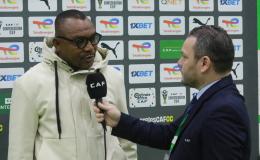 Papy Kimoto lors d'une interview après la défaite de Maniema Union face à l'USM Alger. [Photo d'illustration]