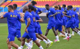 Les Léopards de la RDC lors d'une séance d'entraînement au Stade des Martyrs