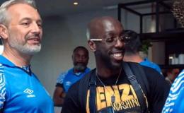 Sébastien Desabre et Yoane Wissa à Bruxelles.
