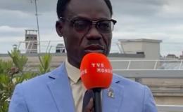 Michel Kuka dit Lumumba Vea lors d'une interview accordée à TV5Monde Afrique