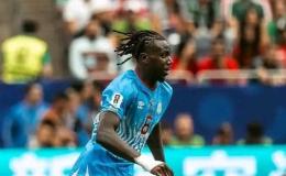 Ngal'ayel Mukau lors du RDC-Portugal au Mondial 2026.