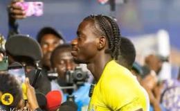Axel Tuanzebe devant la presse. [Photo crédit ACP]