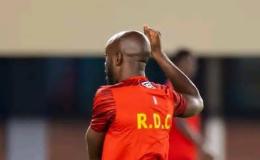 Yoane Wissa lors de la dernière séance d'entraînement des Léopards au National Sports Stadium de Harare.