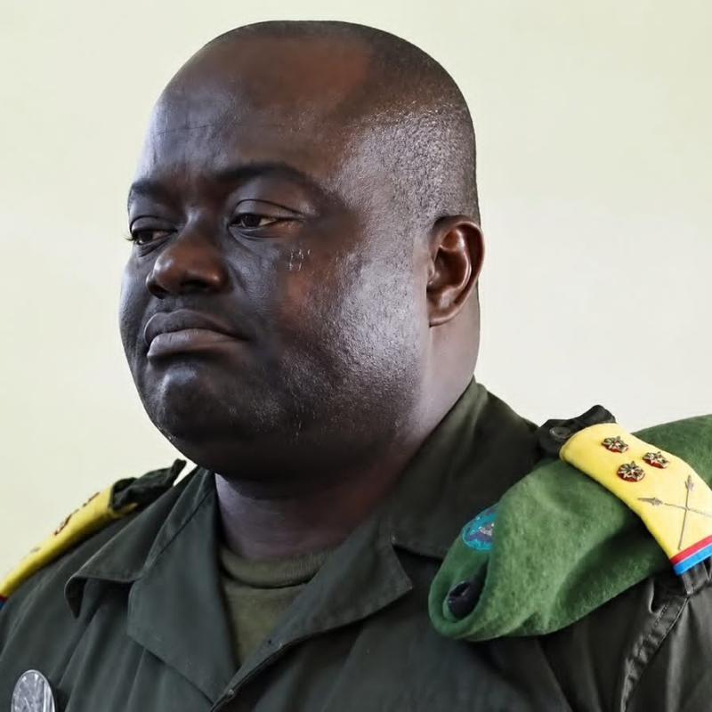 Le colonel Jean de Dieu Mambweni, condamné à mort pour crime de guerre dans le cadre du procès sur l'assassinat de deux experts des Nations Unies