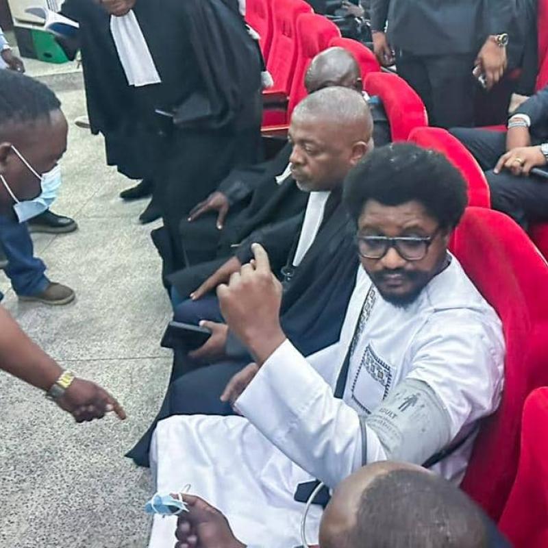 Constant Mutamba lors de son procès à la Cour de Cassation.
