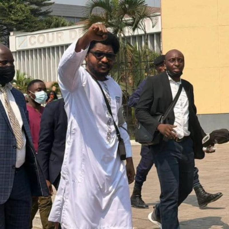 L'ancien ministre de la Justice Constant Mutamba, lors de sa convocation à la Cour de cassation [photo d'illustration]