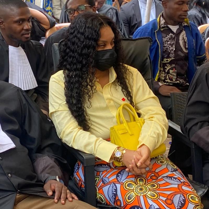 L’artiste musicienne Rebo Tchulo et ses avocats devant le tribunal militaire de garnison de Kinshasa/Ngaliema
