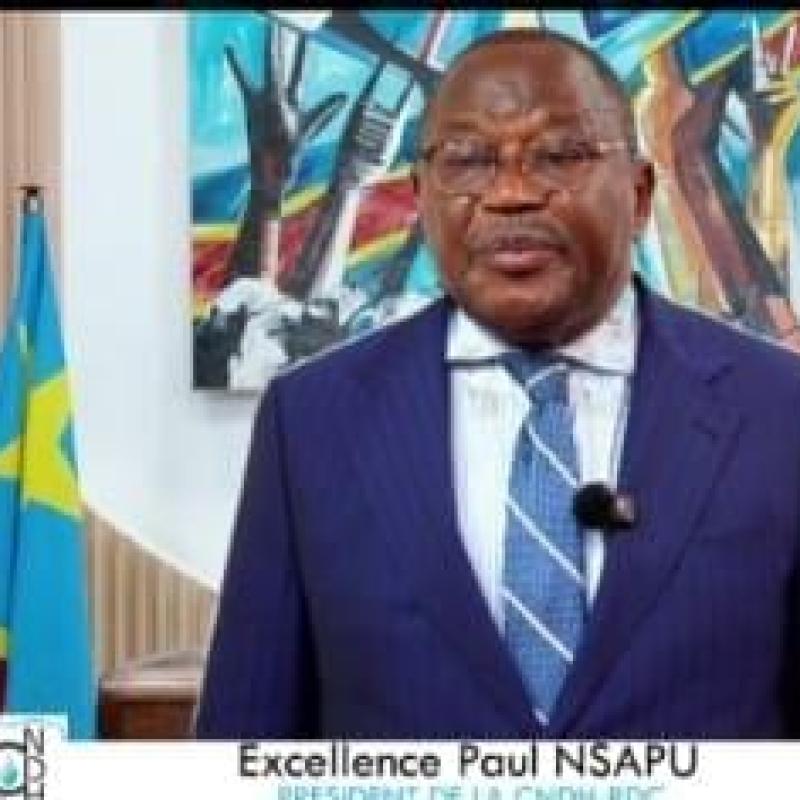 Paul Nsapu Mukulu, président de la CNDH