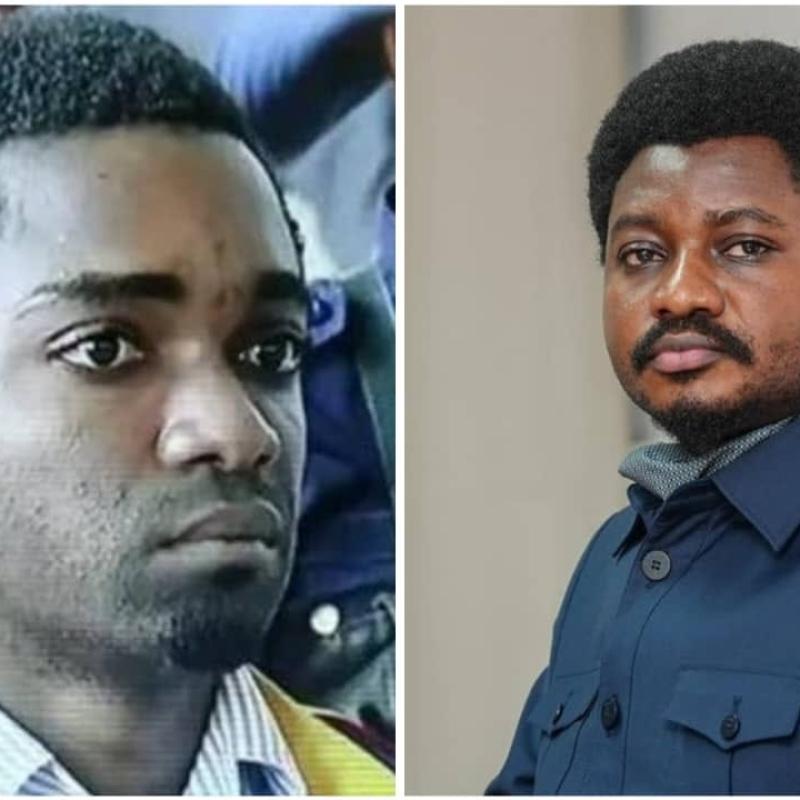 L'ancien ministre d’État, ministre de la Justice Constant Mutamba, et Chançard Bolukola, ex-coordonnateur du FRIVAO [photo d'illustration]