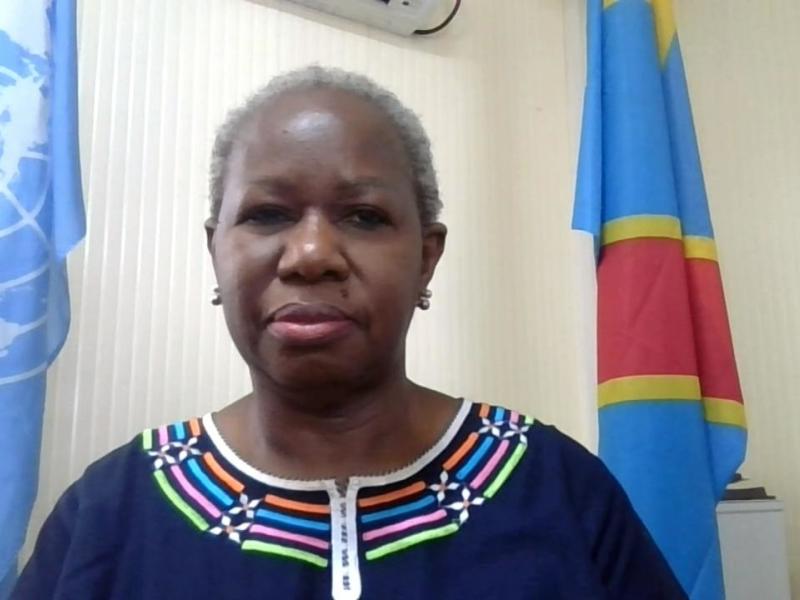 Binou Keita lors du point de presse hebdomadaire de la Monusco à Kinshasa 