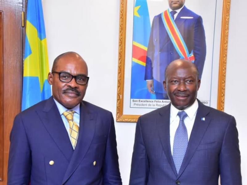 Le DG de la BGFIBANK chez le ministre des finances Nicolas Kazadi